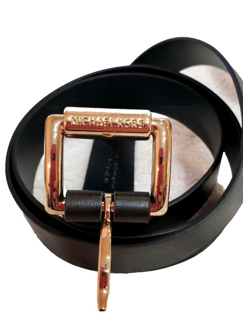 Michael Kors Belt Size XL Black PVC Faux Leather Great Condition